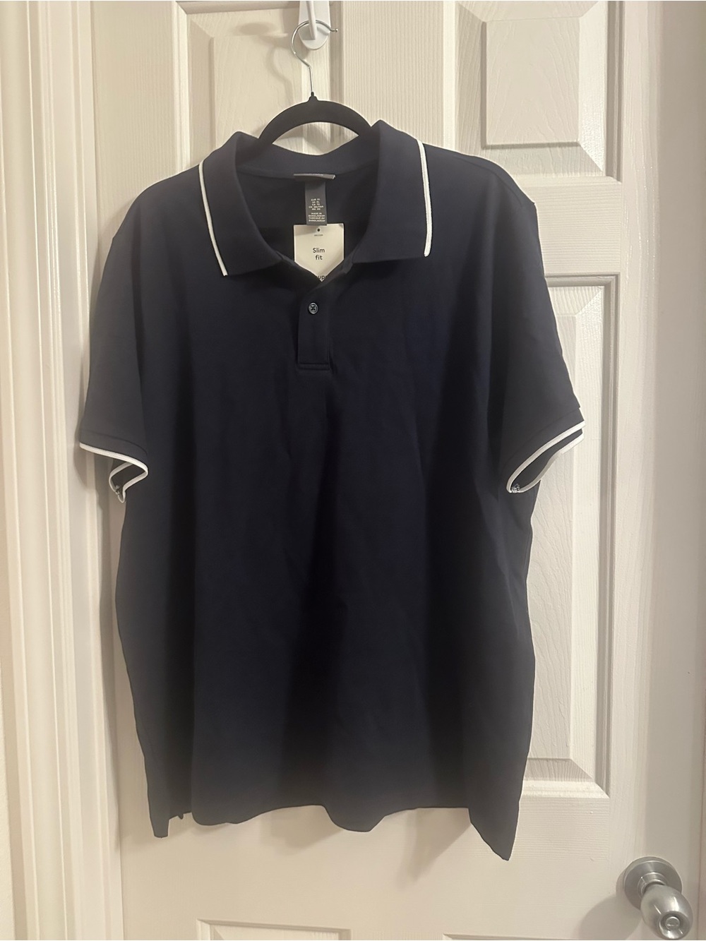 H&M Navy Polo with White Trim